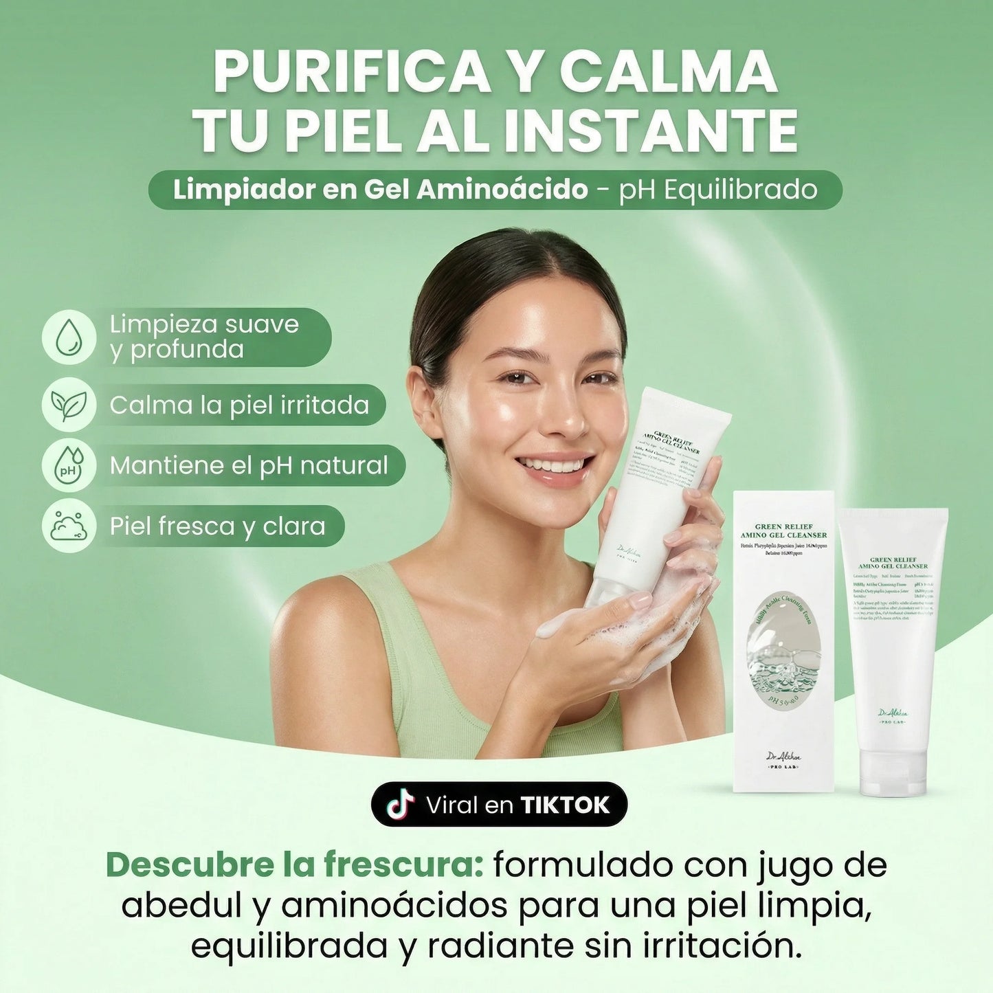 Dr. Althea Green Relief - Amino Gel Limpiador