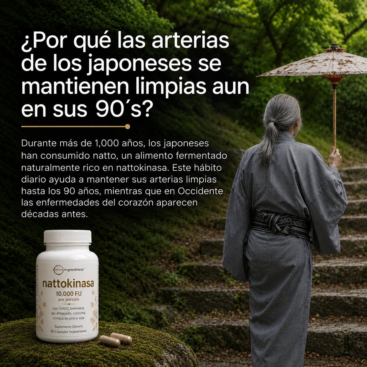 Nattokinase - Fórmula avanzada de Nattokinase para la salud de tu circulación y de tu corazón